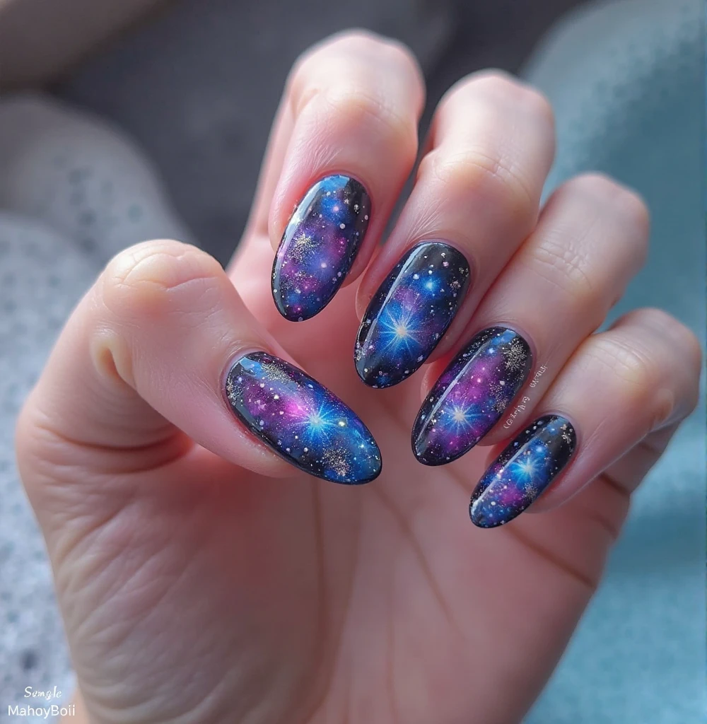 Galaxy Nails Design